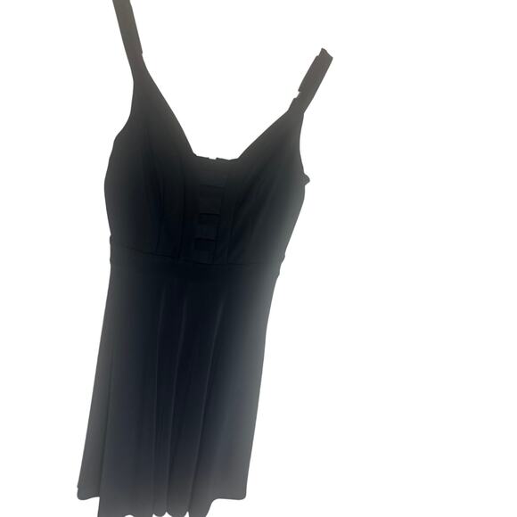 Joseph Ribkoff Black Sleeveless Fit & Flare Dress Women's 8 Elegant Zipper Back - Picture 5 of 10